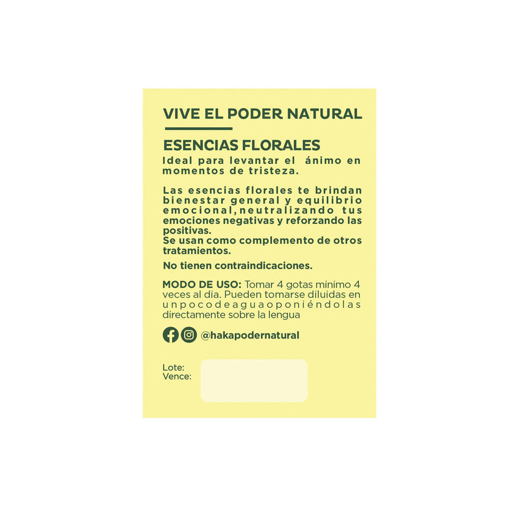 ESENCIA FLORAL HAKA OPTIMISMO FRASCO 30 ML