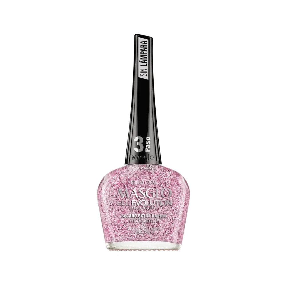 ESMALTE BRILLO CORAL MASGLO GEL EVOLUT FRASCO 13.5 ML