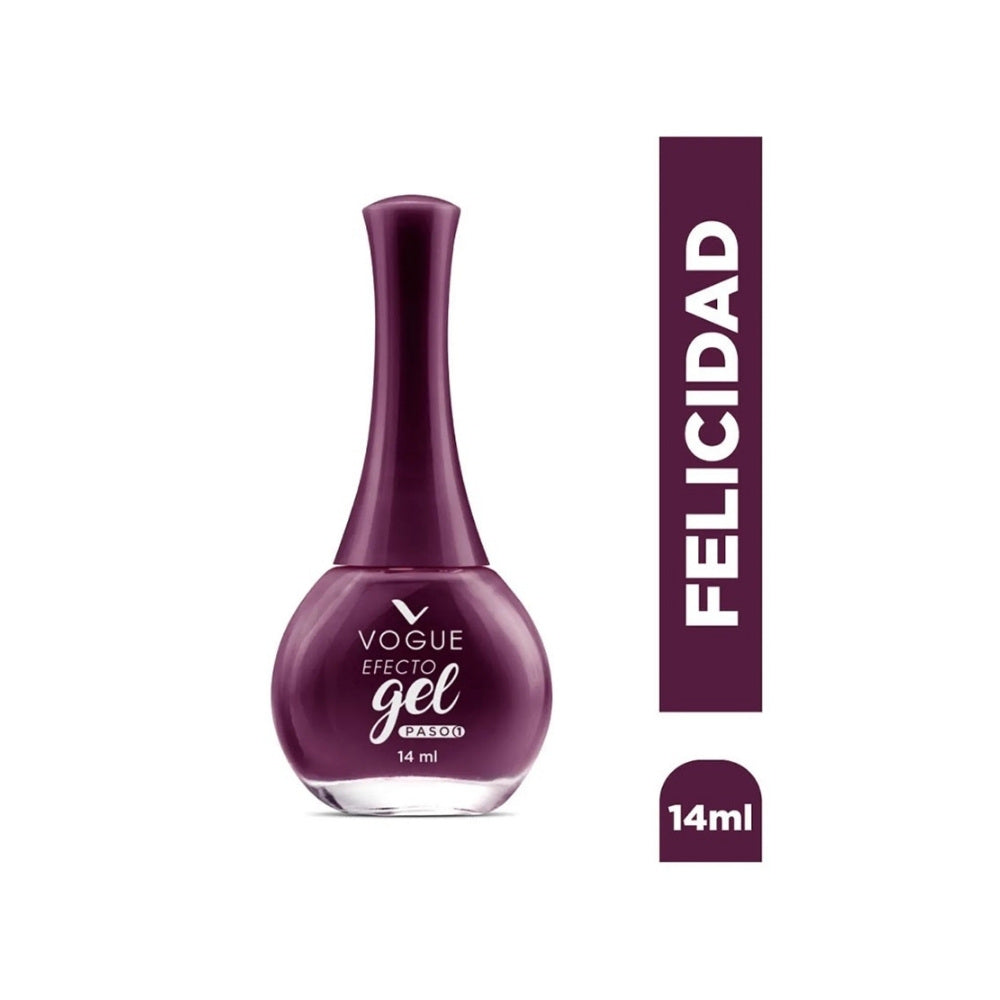 ESMALTE VOGUE EFECTO GEL FELICIDAD FRASCO 14 ML