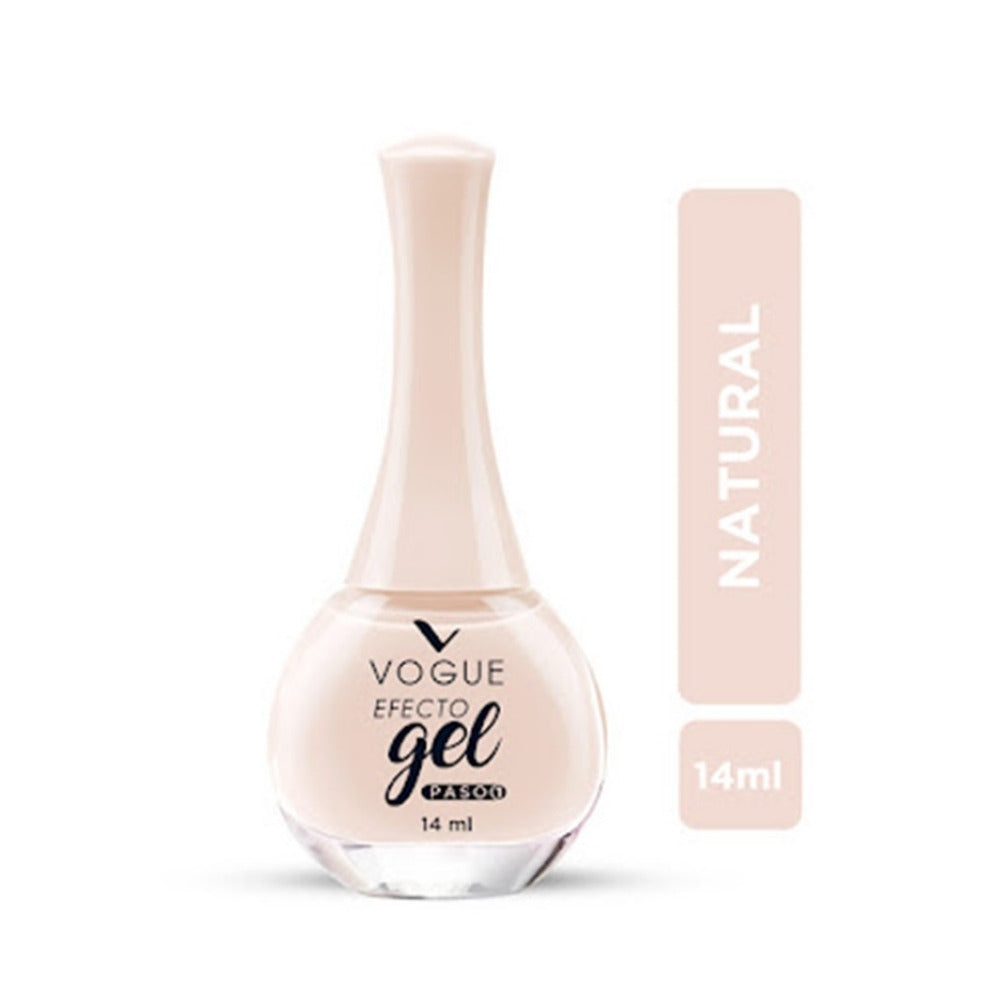ESMALTE VOGUE EFECTO GEL NATURAL FRASCO 14 ML