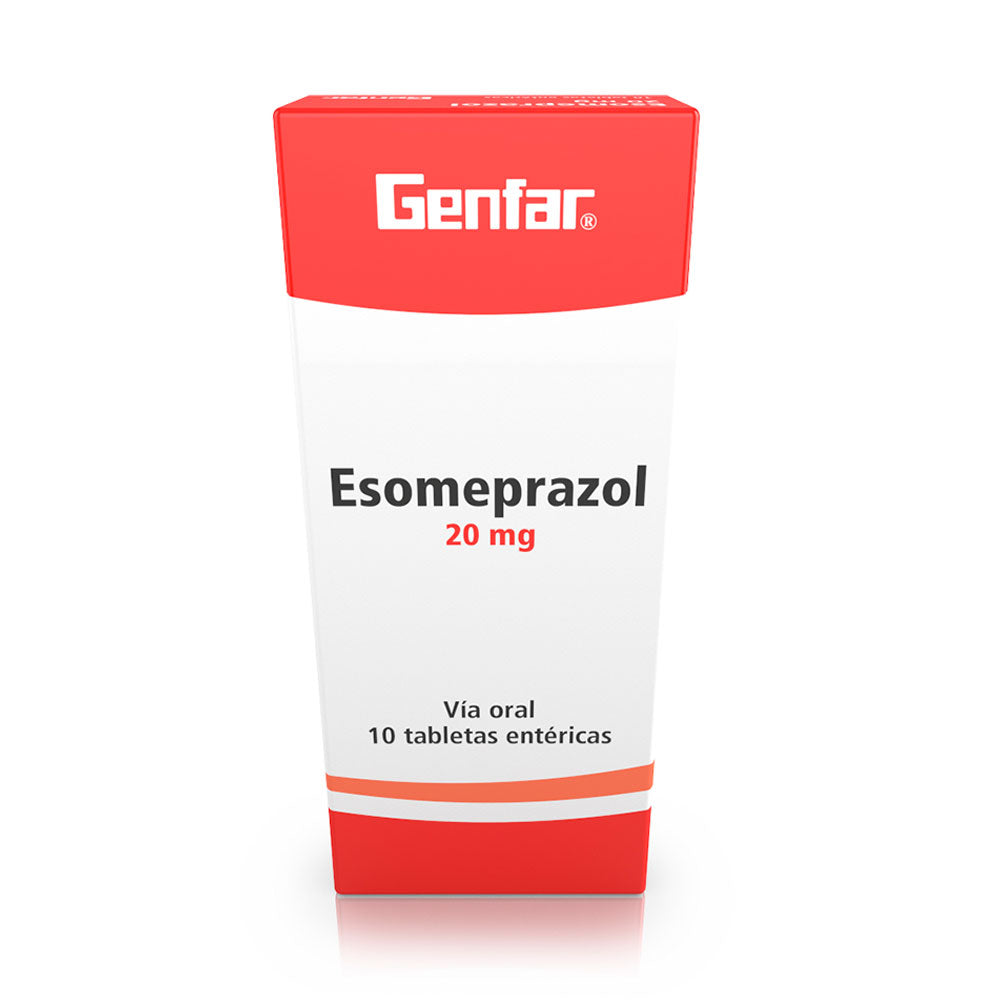 ESOMEPRAZOL GENFAR TABLETAS 20 MG CAJA X 10 UNDS
