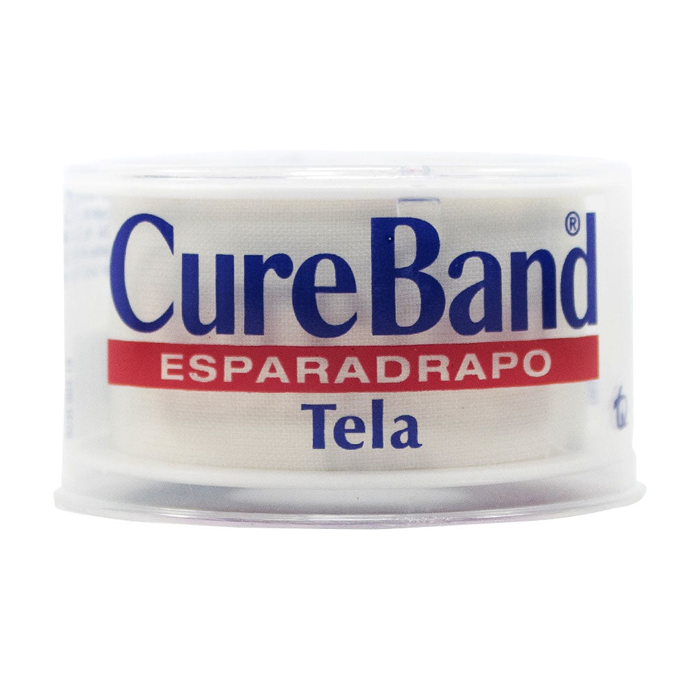 ESPARADRAPO TELA CUREBAND CINTA ADHESIVA 1 X 5 YARDAS