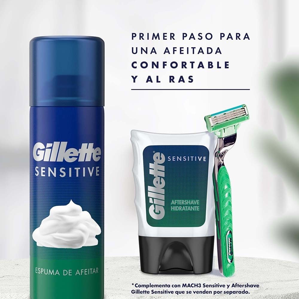 ESPUMA AFEITAR GILLETTE SENSITIVE FRASCO 155 ML