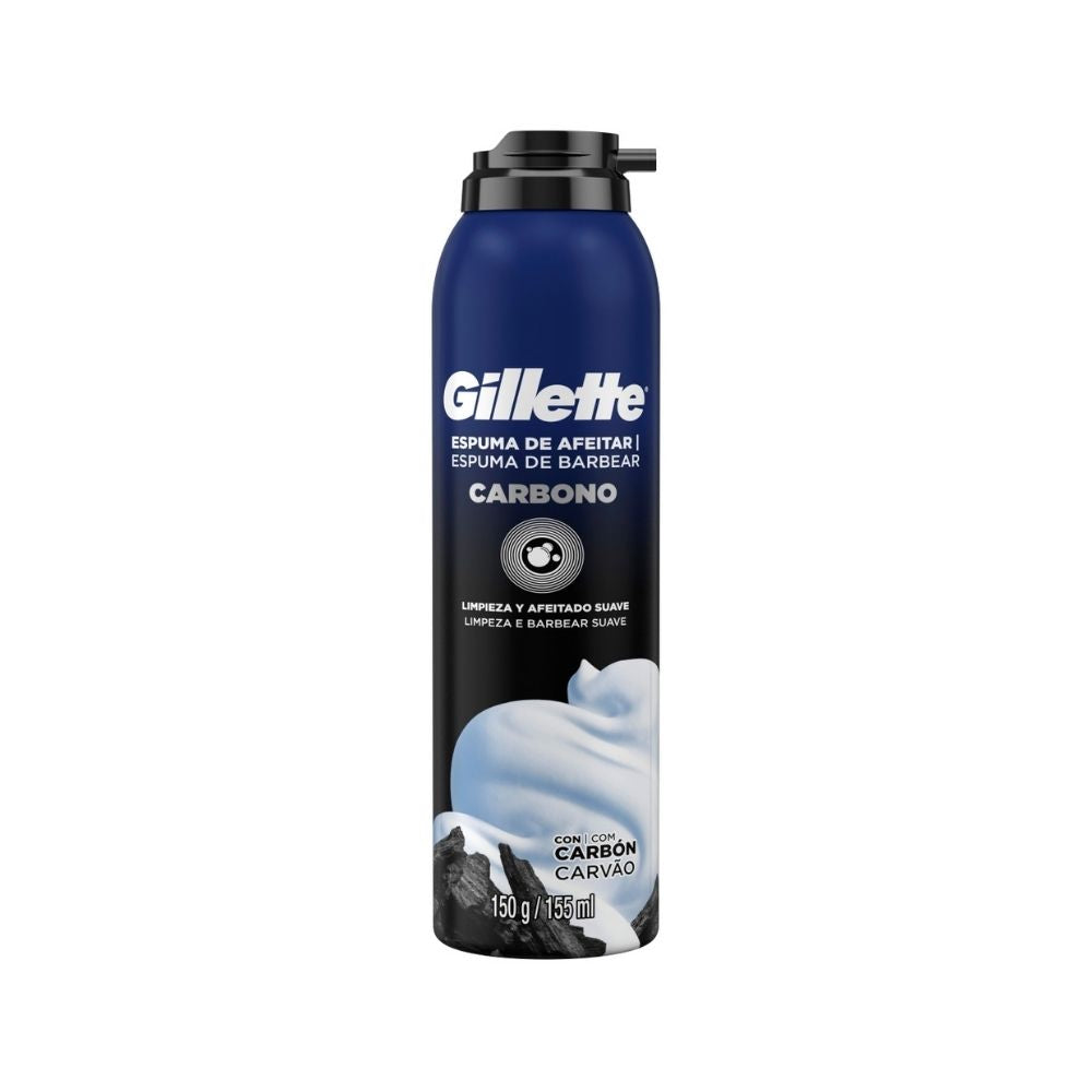 ESPUMA GILLETTE PARA AFEITAR CARBONO FRASCO 150 G