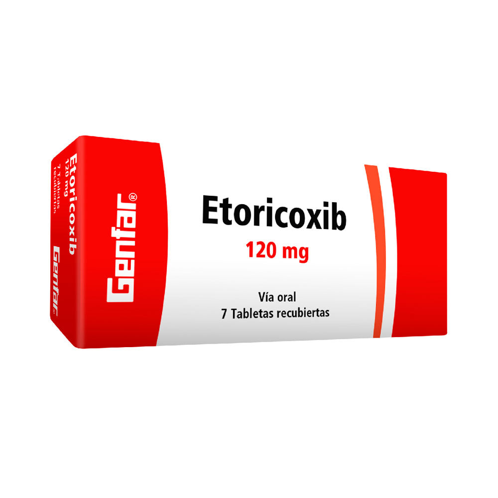 ETORICOXIB GENFAR TABLETAS 120 MG CAJA X 7 UNDS