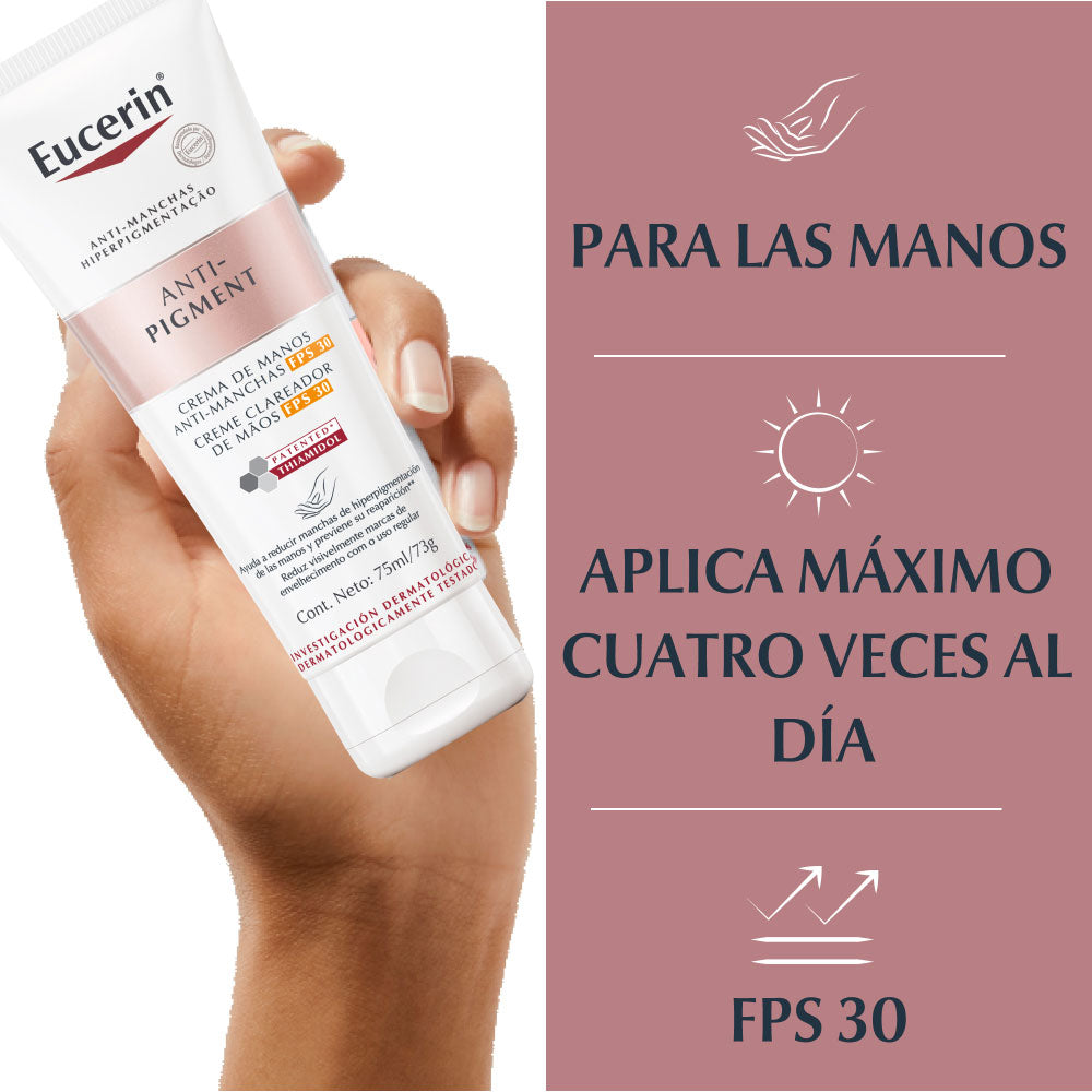 EUCERIN ANTI PIGMENTO CREMA DE MANOS SPF 30 FRASCO 75 ML