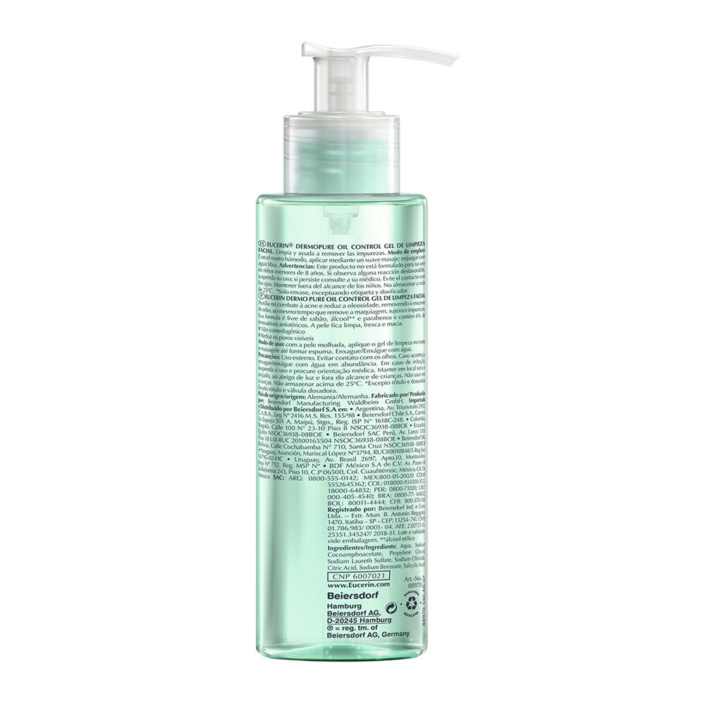 EUCERIN DERMOPURE GEL LIMPIADOR FRASCO 200 ML