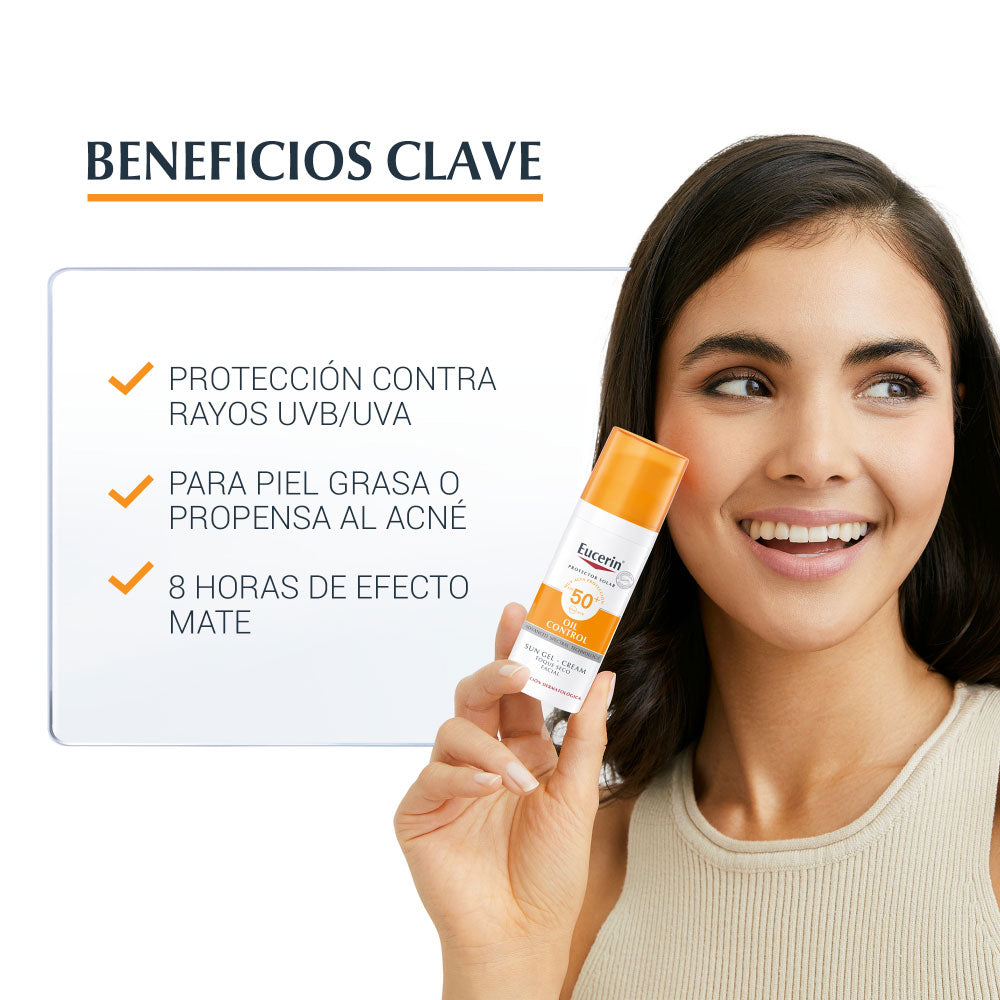 EUCERIN OIL CONTROL TOQUE SECO SPF 50+ CAJA 50 ML