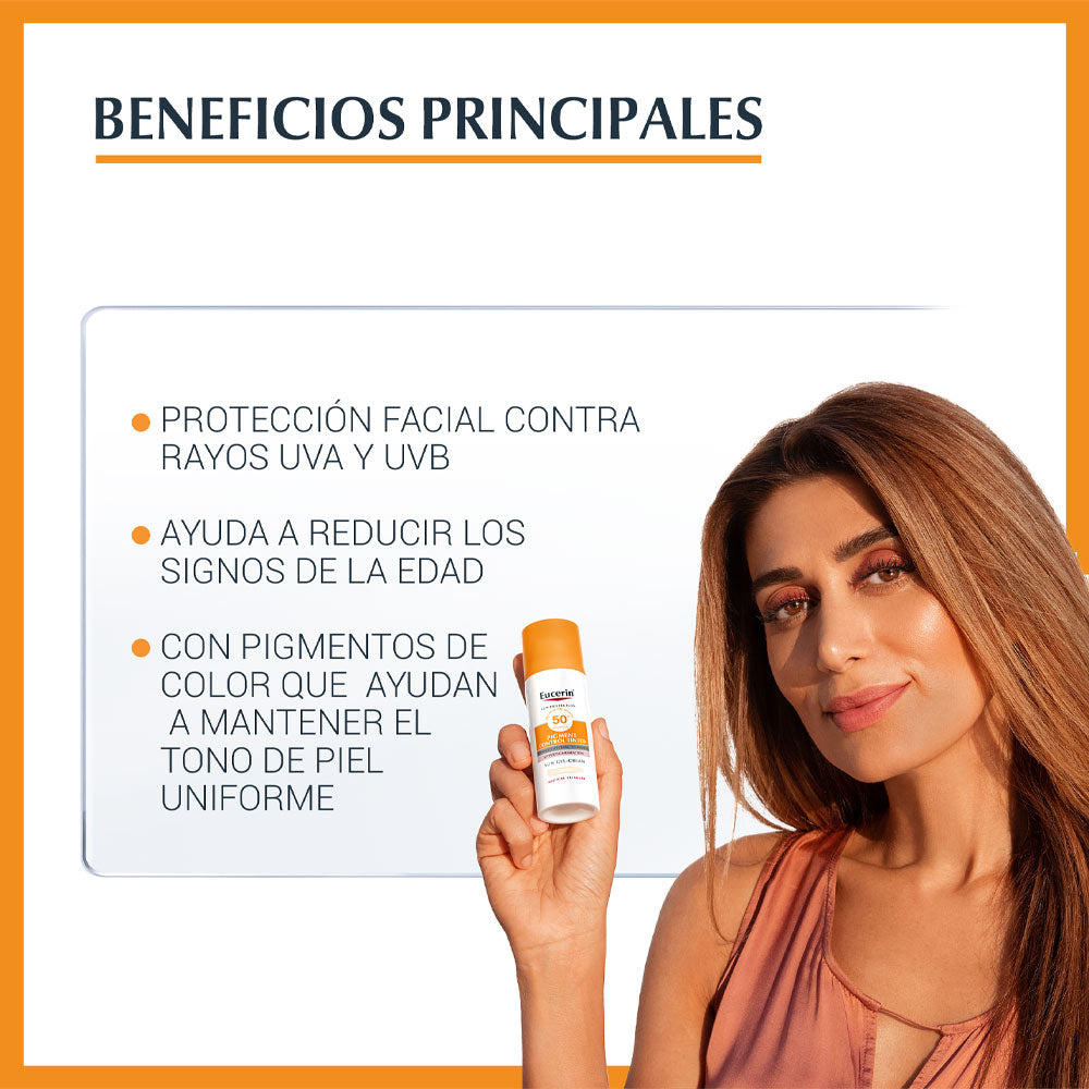 EUCERIN SUN ANTI EDAD TN CLARO PROTECTOR SOLAR SPF 50 FRASCO 50 ML