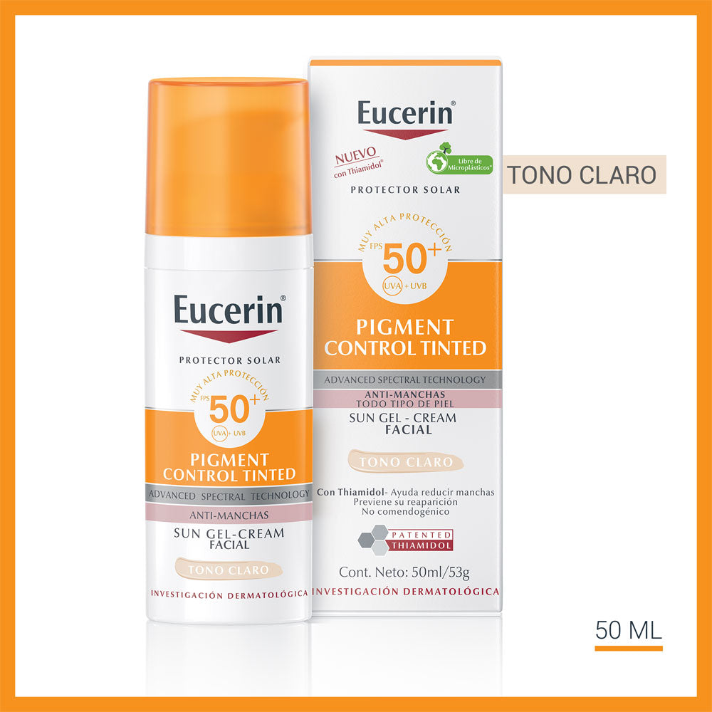 EUCERIN SUN FACIAL ANTIPIGMENT PROTECTOR SOLAR SPF 50+ CLARO CAJA 50 ML
