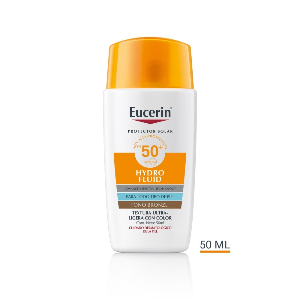EUCERIN SUN HYDRO FLUID SPF 50+ BRONCE FRASCO 50 ML
