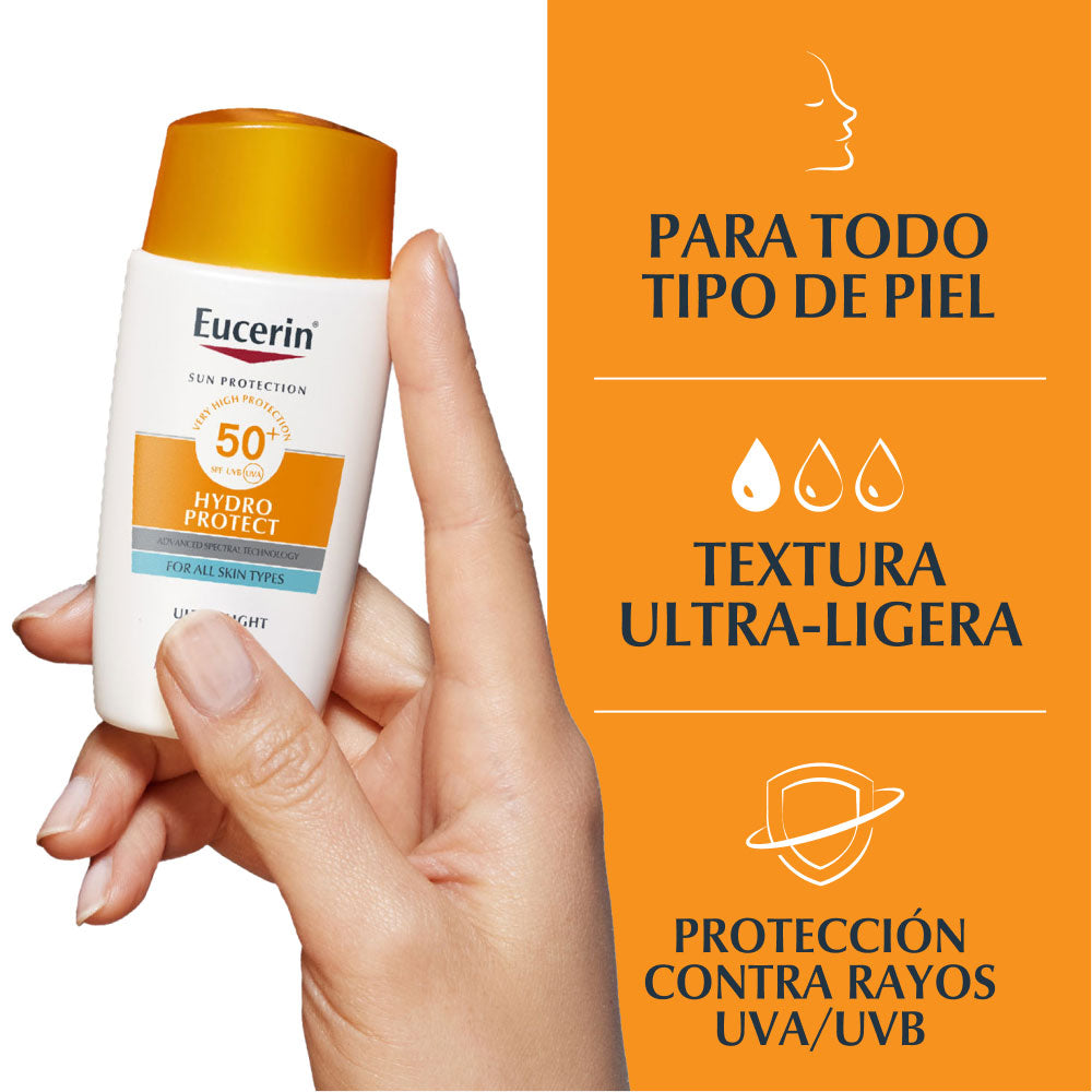 EUCERIN SUN HYDRO FLUIDO SPF 50+ FRASCO 50 ML