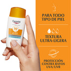 EUCERIN SUN HYDRO FLUIDO SPF 50+ FRASCO 50 ML