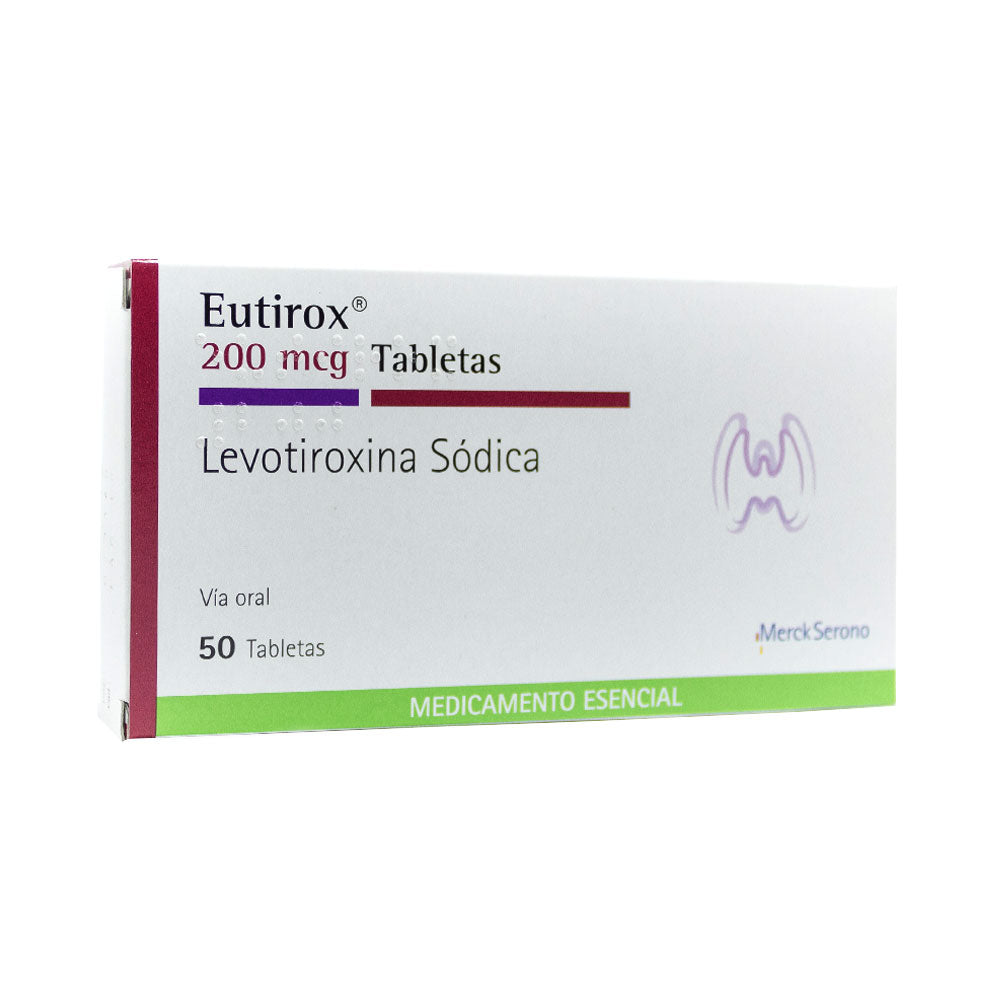 EUTIROX TABLETAS 200 MCG CAJA X 50 UNDS