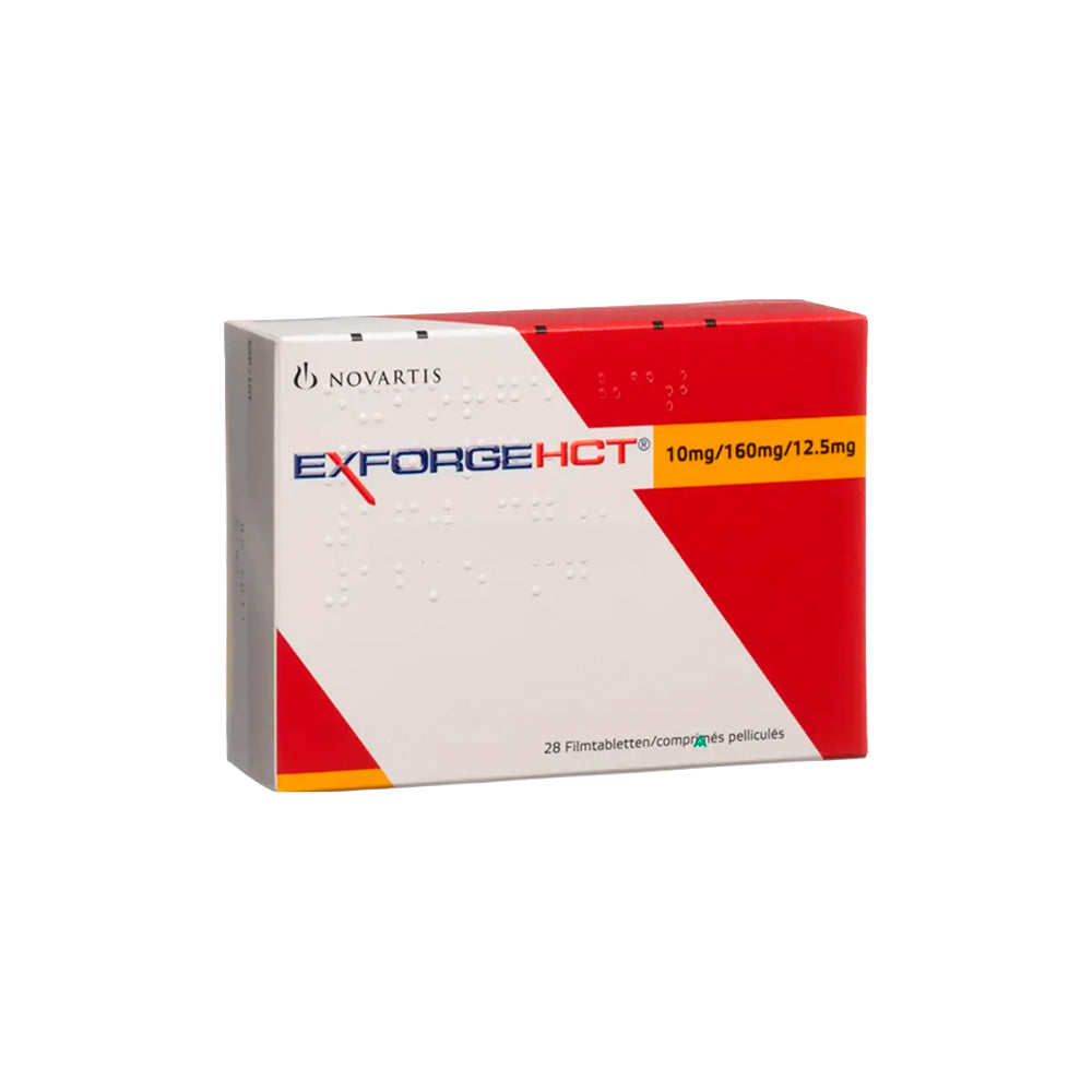 EXFORGE HCT (RG) COMPRIMIDOS 10/160/12.5 MG CAJA X 28 UNDS