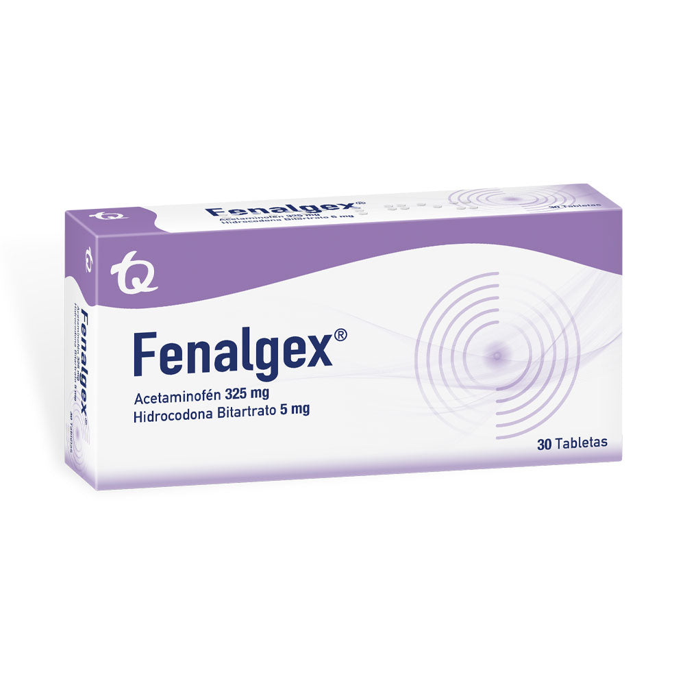FENALGEX TABLETAS 325MG/5MG CAJA X 30 UNDS