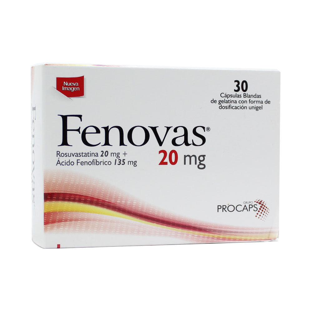 FENOVAS CAPSULA BLANDA UNIGEL 20MG/135MG CAJA X 30 UNDS