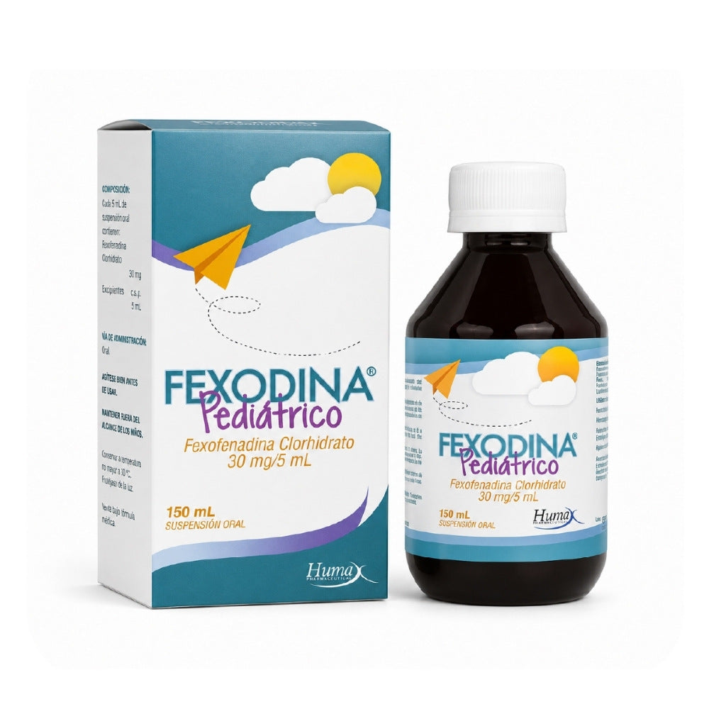 FEXODINA (FEXOFENADINA) SUSPENSION 30MG/5ML FRASCO 150 ML