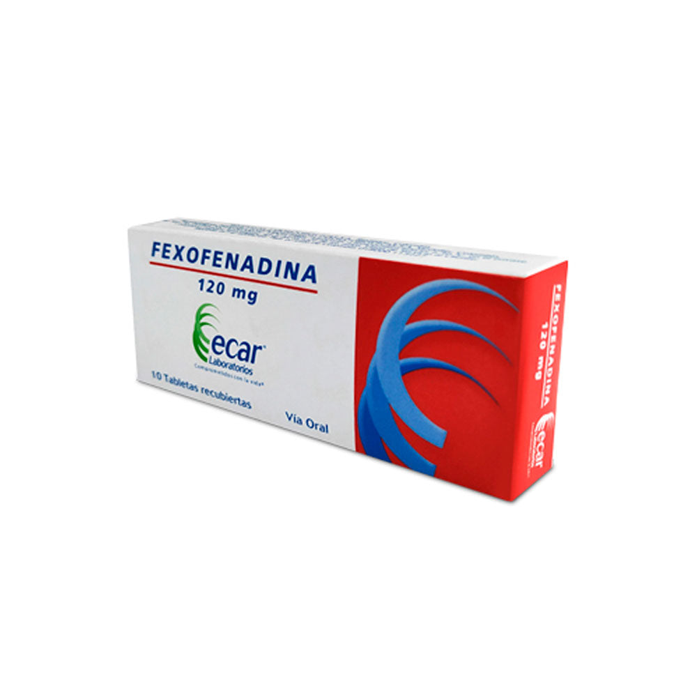 FEXOFENADINA ECAR TABLETAS 120 MG CAJA X 10 UNDS