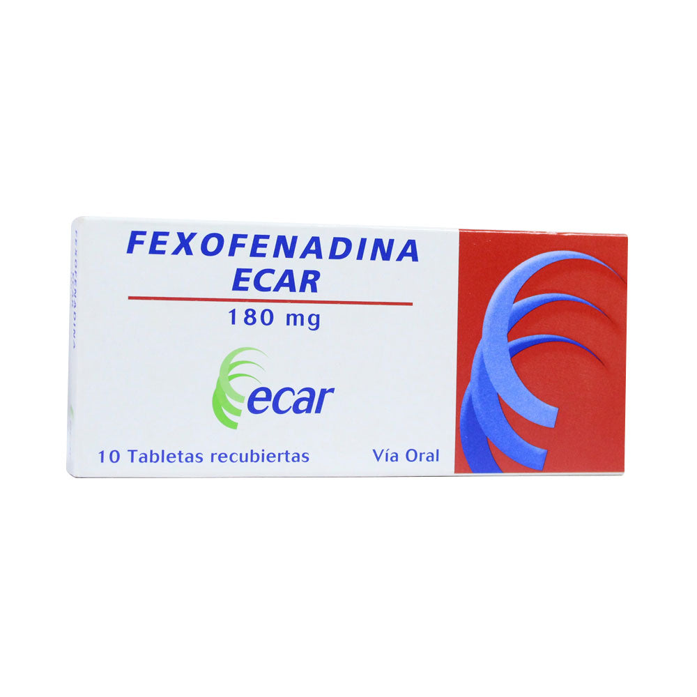 FEXOFENADINA ECAR TABLETAS 180 MG CAJA X 10 UNDS