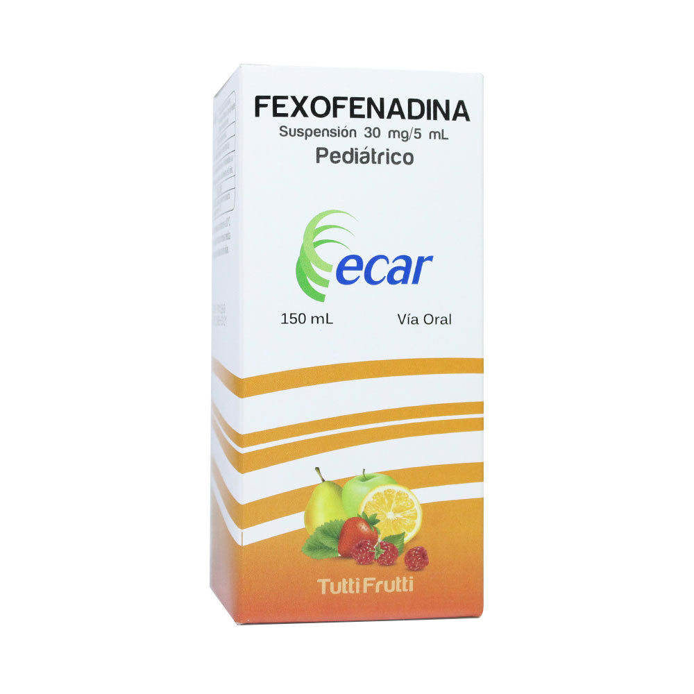 FEXOFENADINA PED. SUSPENSION 30MG/5ML TUTTI-FRUTTI CAJA 150 ML