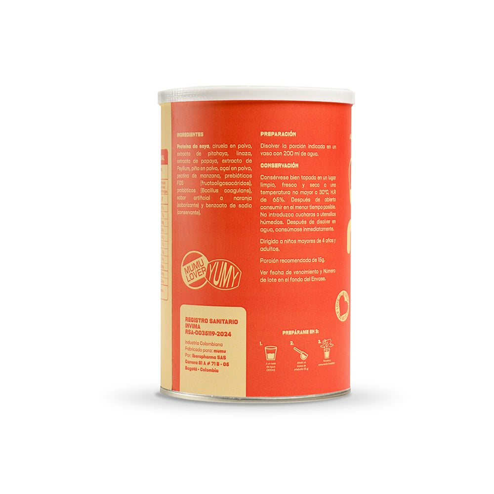 FIBRA PREBIOTICA MUMU POLVO POTE 450 G