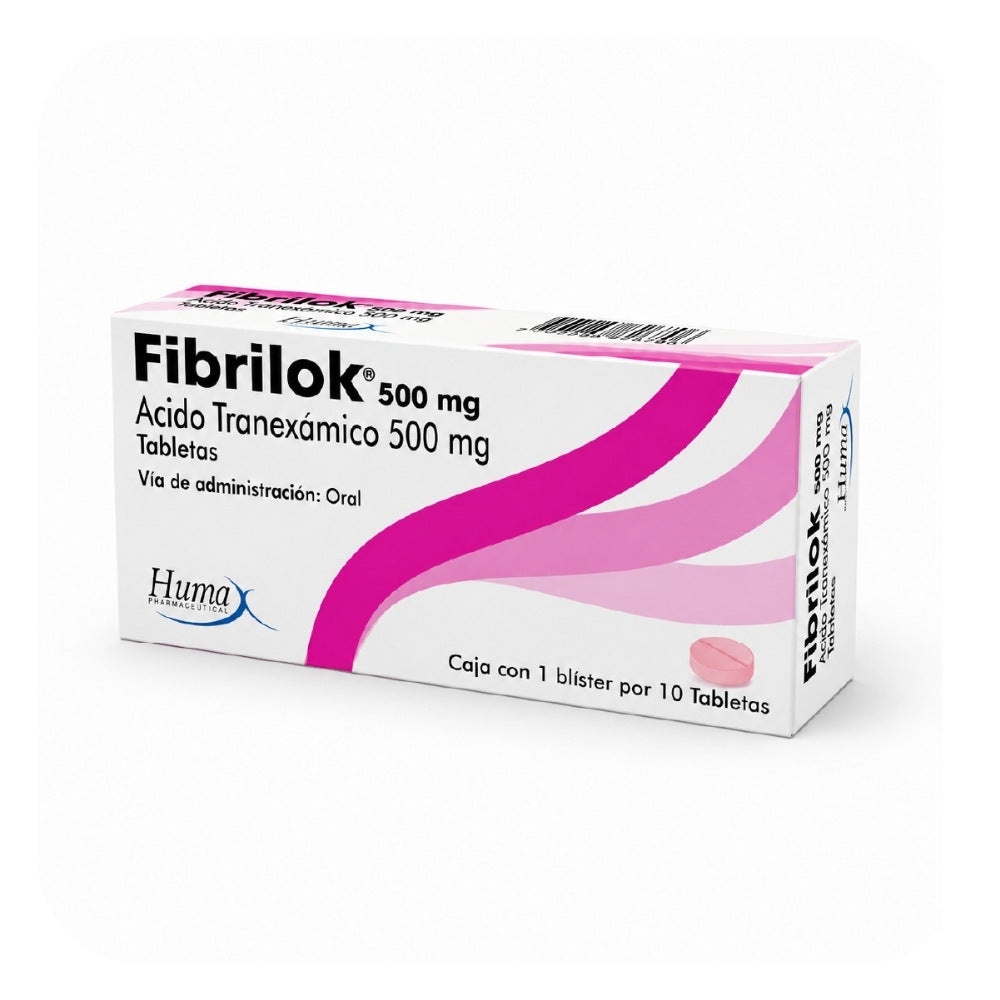 FIBRILOK (ACIDO TRANEXAMICO) TABLETAS 500 MG CAJA X 10 UNDS
