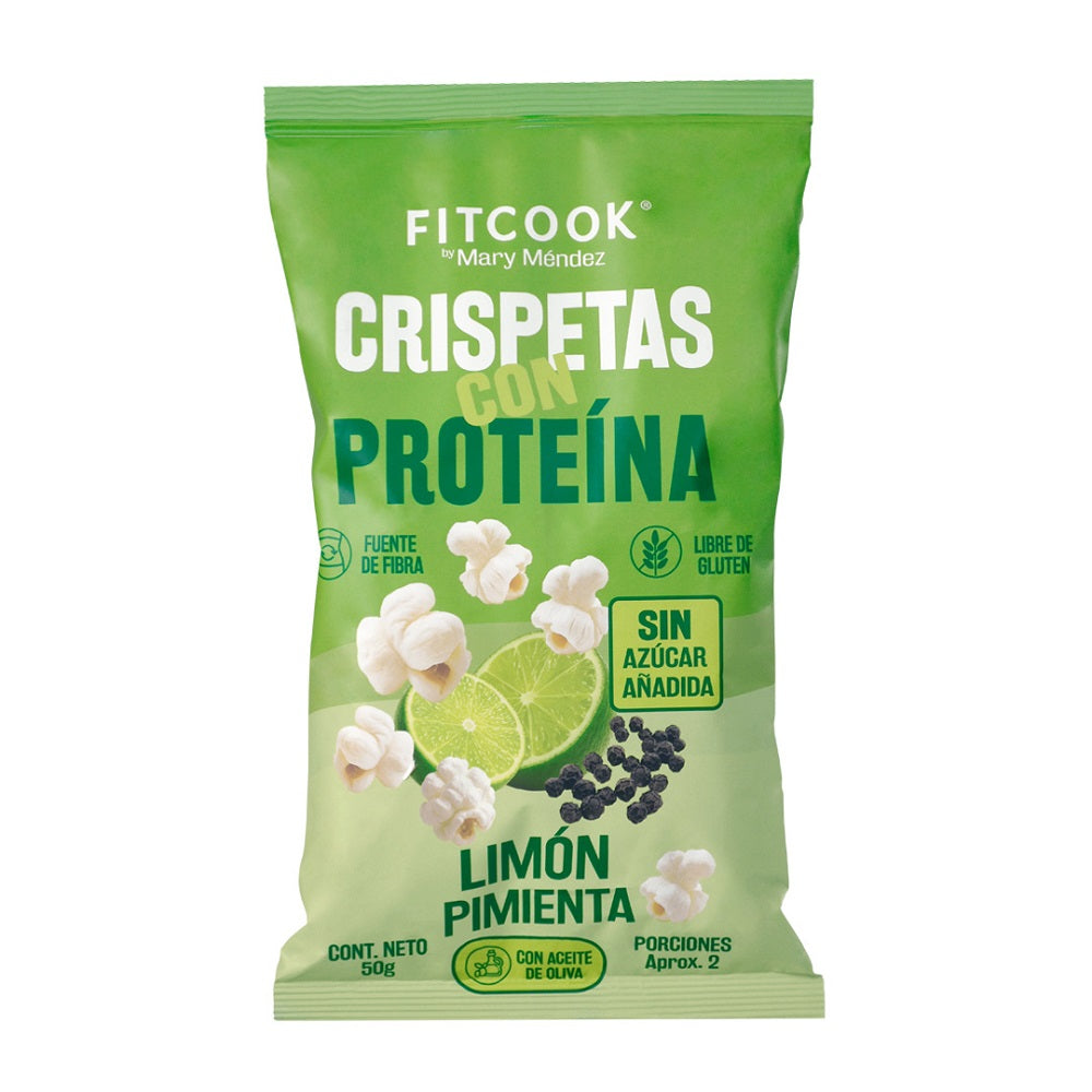 FITCOOK CRISPETAS LIMON PIMIENTA BOLSA 50 G