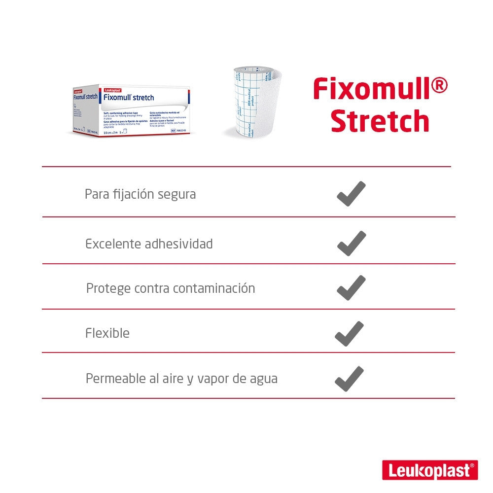 FIXOMULL STRETCH 10CMX2M GASA ADHESIVA CAJA X 1 UND
