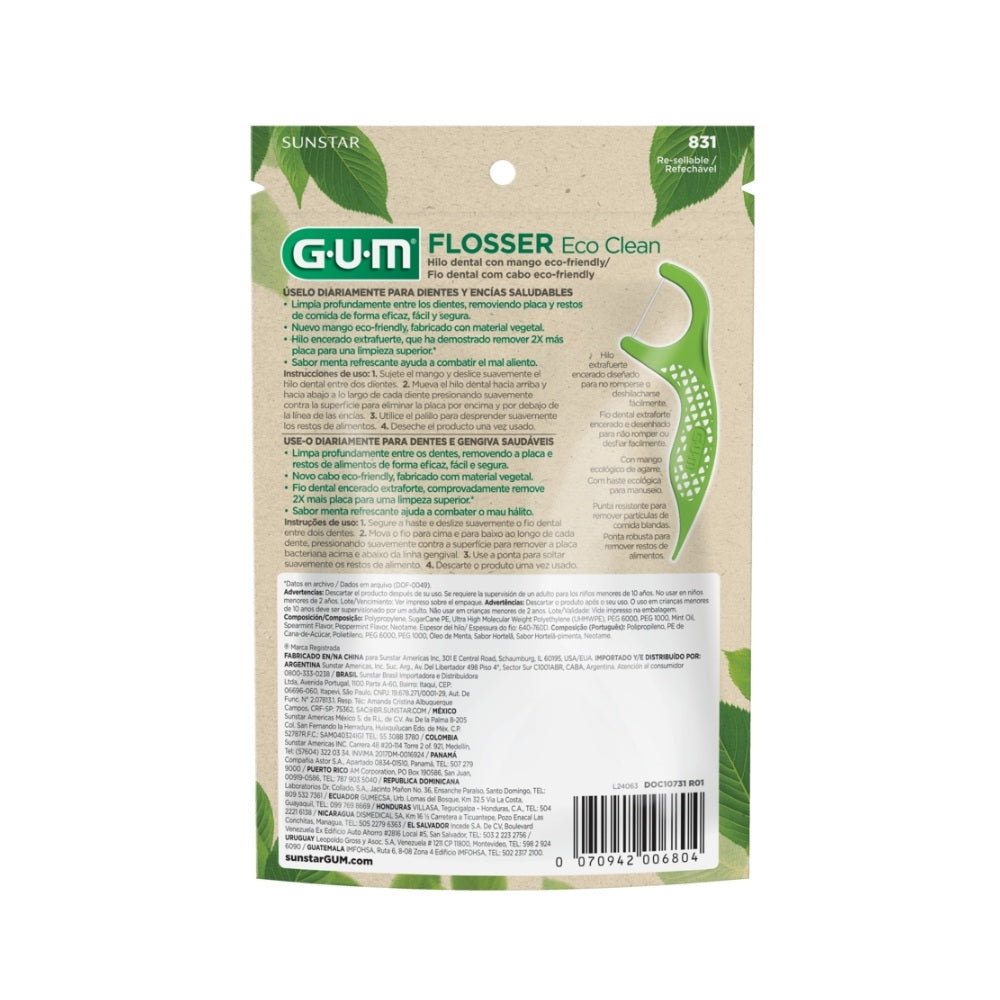 FLOSSER GUM ECO CLEAN BOLSA X 20 UNDS