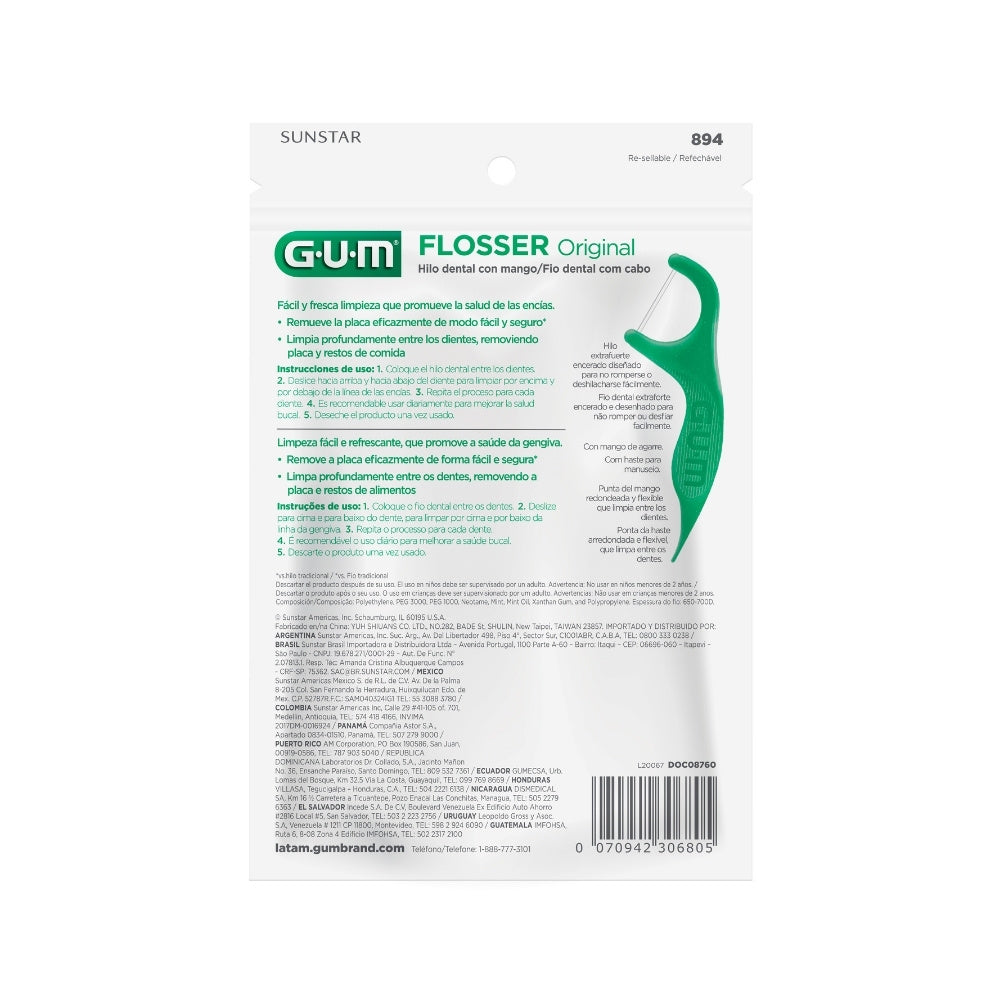 FLOSSERS GUM-894 ORIGINAL+++ MENTA BOLSA X 20 UNDS