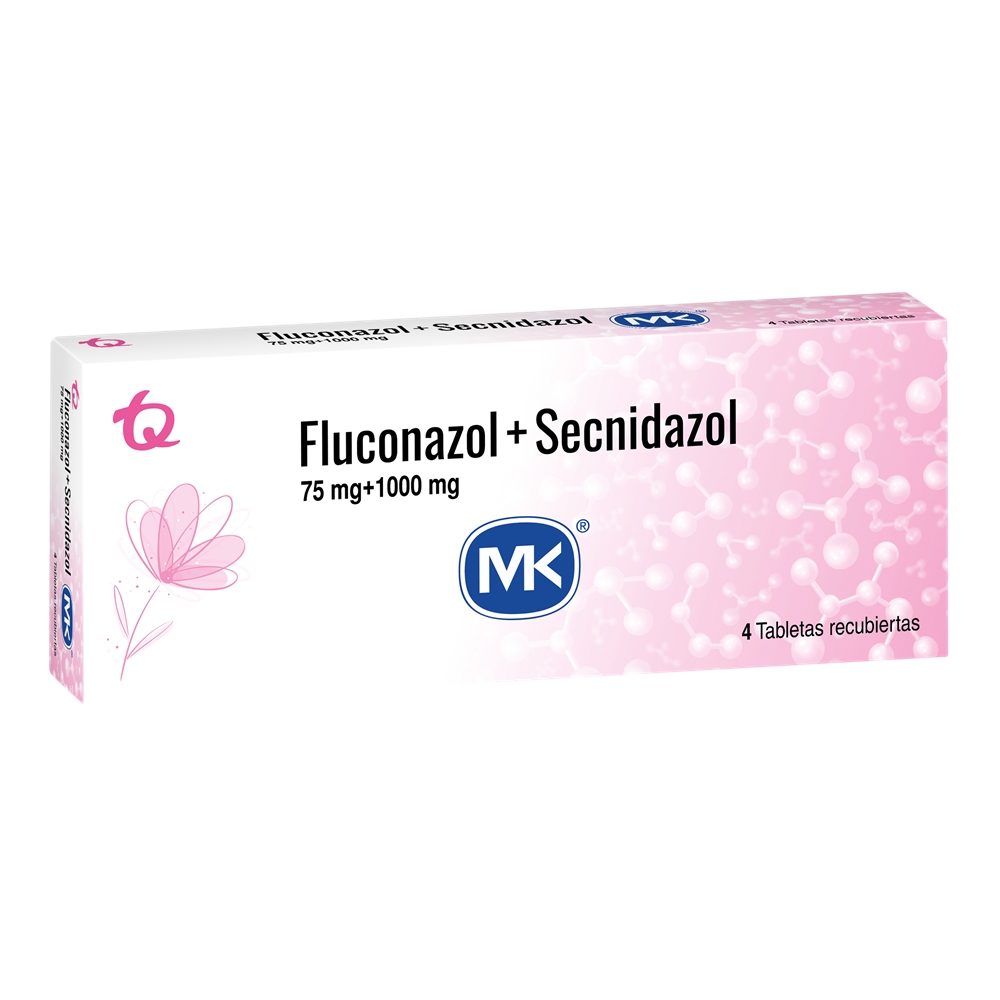 FLUCONAZOL + SECNIDAZOL MK TABLETAS 75MG/1G CAJA X 4 UNDS