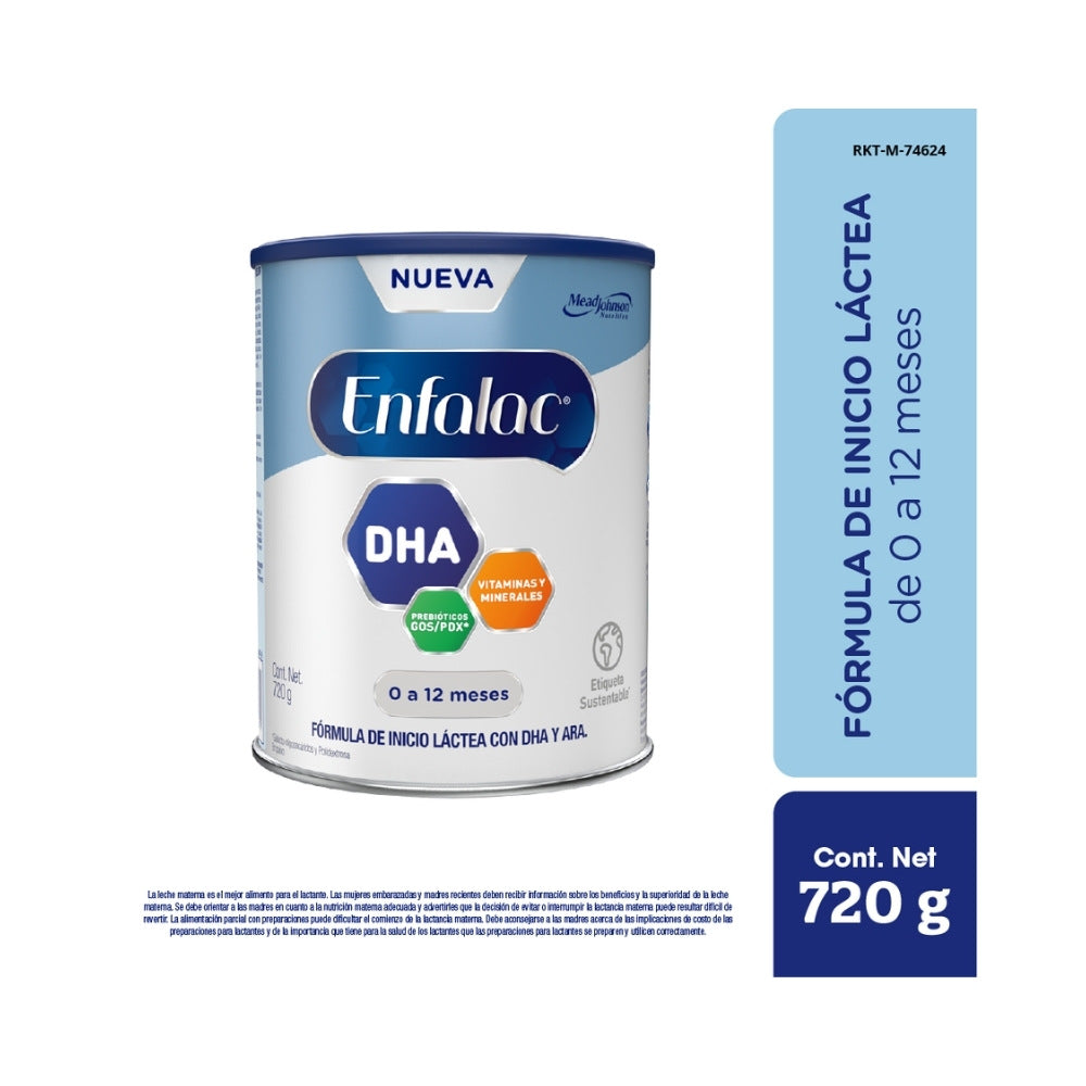FORMULA INFANTIL ENFALAC DE INICIO 0-12 MESES LATA 720 G