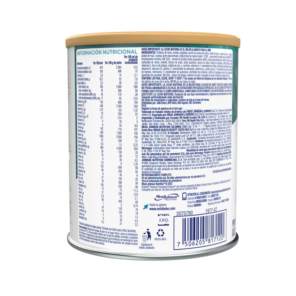 FORMULA INFANTIL ENFAMIL PREMIUM ENFACARE LATA 385 G