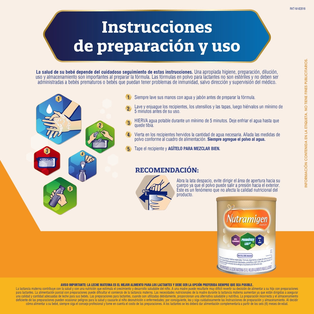 FORMULA INFANTIL NUTRAMIGEN PREMIUM LGG LATA 357G