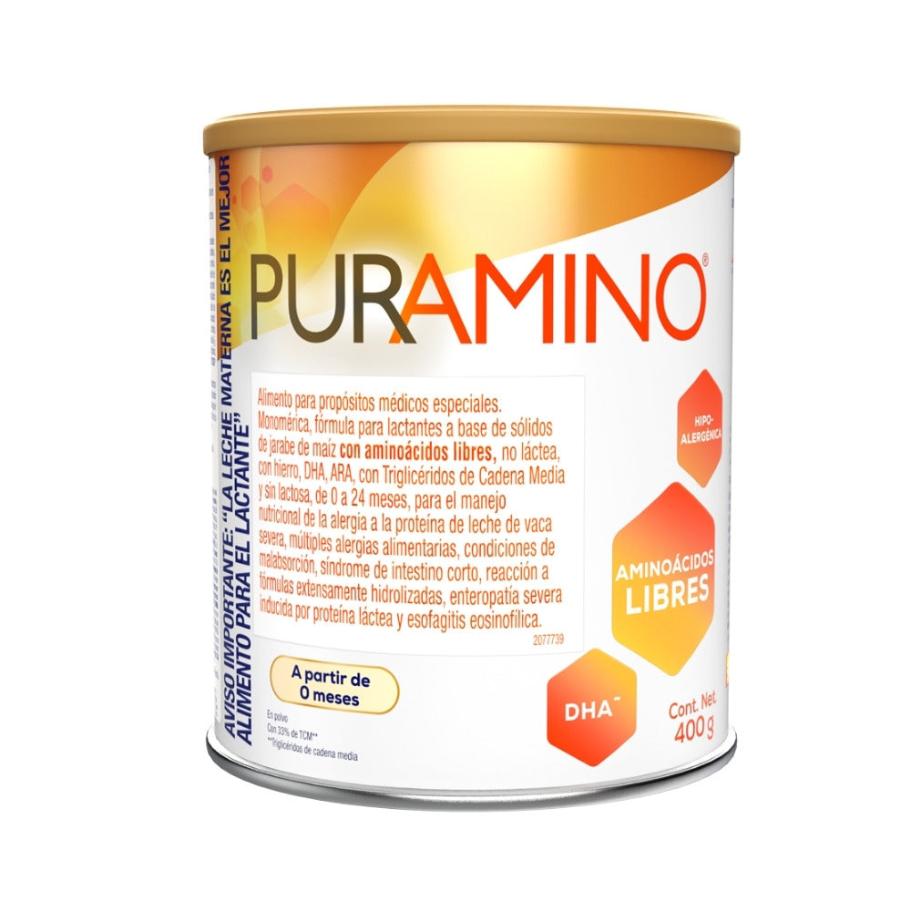 FORMULA INFANTIL PURAMINO 0-12 MESES LATA 400 G