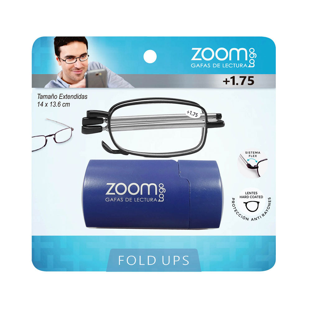 GAFAS DE LECTURA ZOOM PLEGABLE 175 X 1 UND