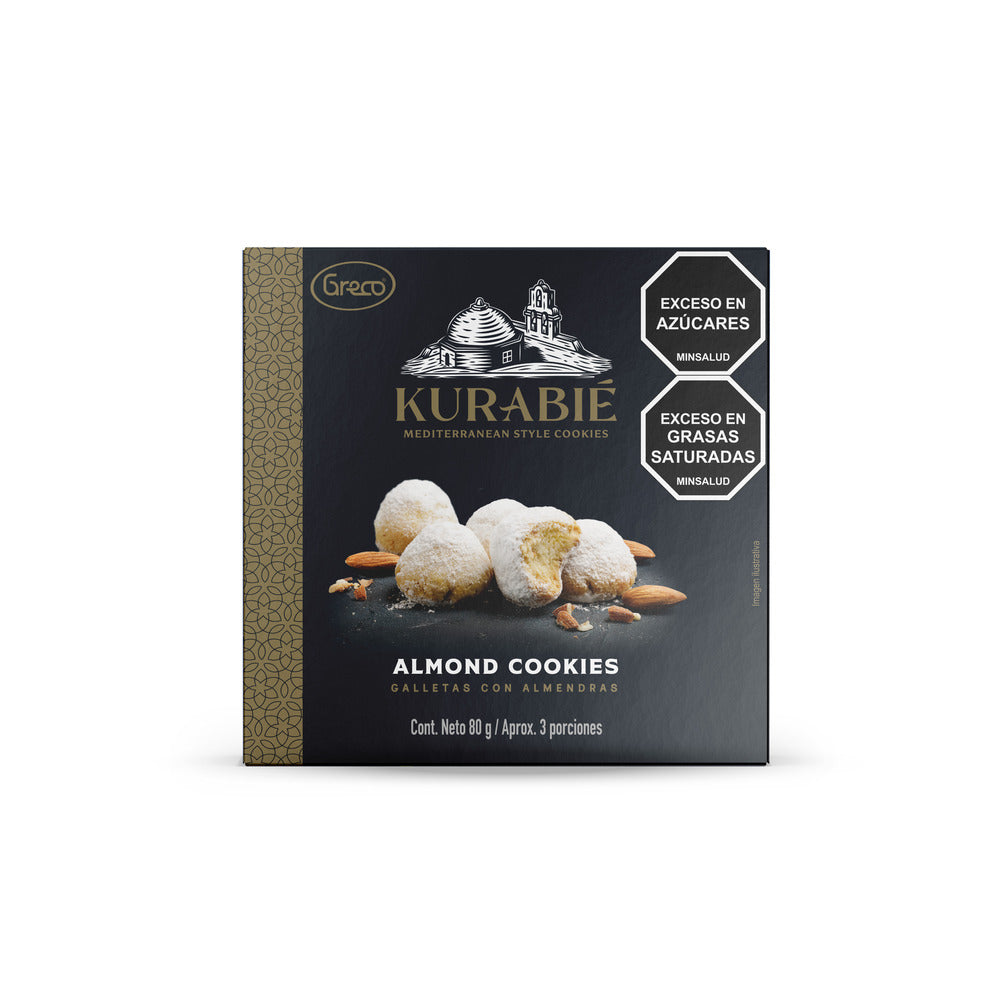 GALLETA KURABIE CON ALMENDRAS CAJA 80 G