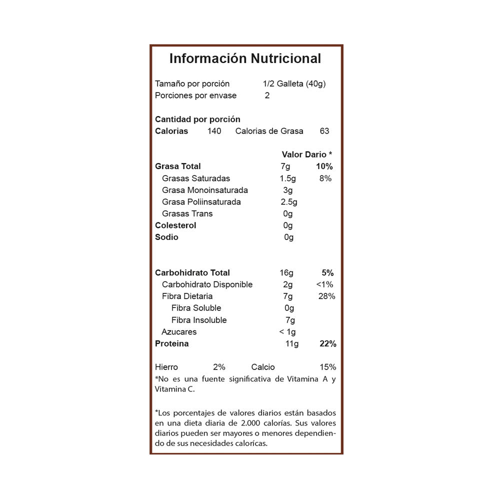 GALLETA PROTEINA ELEMENTAL CHOCOLATE DECADENCE BOLSA 80 G