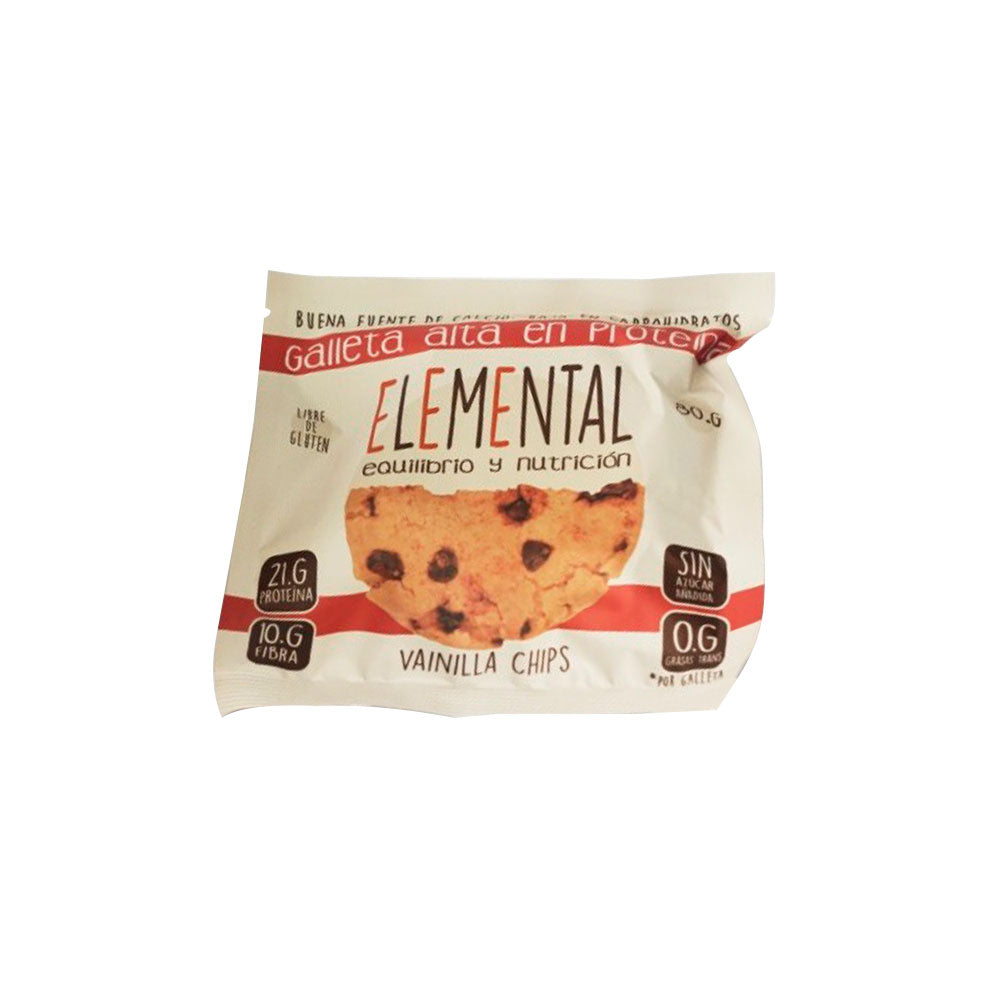 GALLETA PROTEINA ELEMENTAL VAINILLA CHIPS BOLSA 80 G