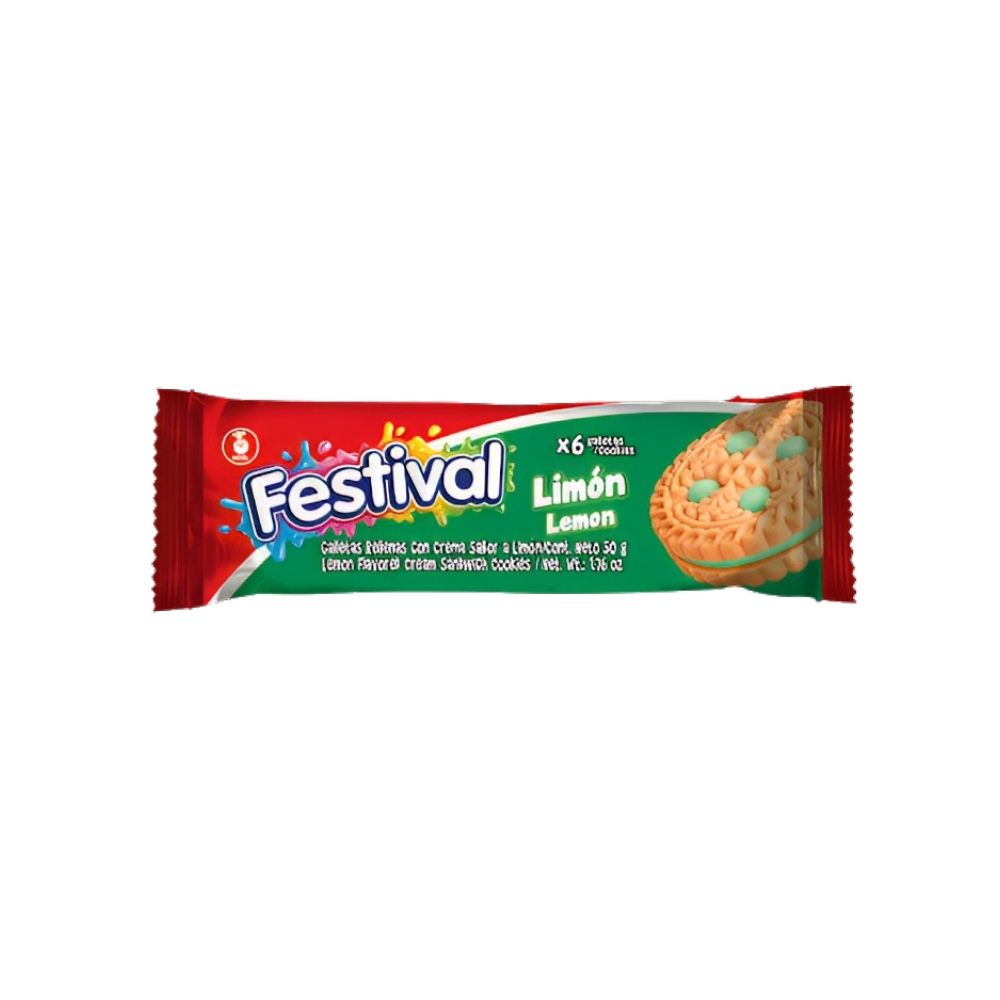 GALLETAS FESTIVAL LIMON PAQUETE 50 G