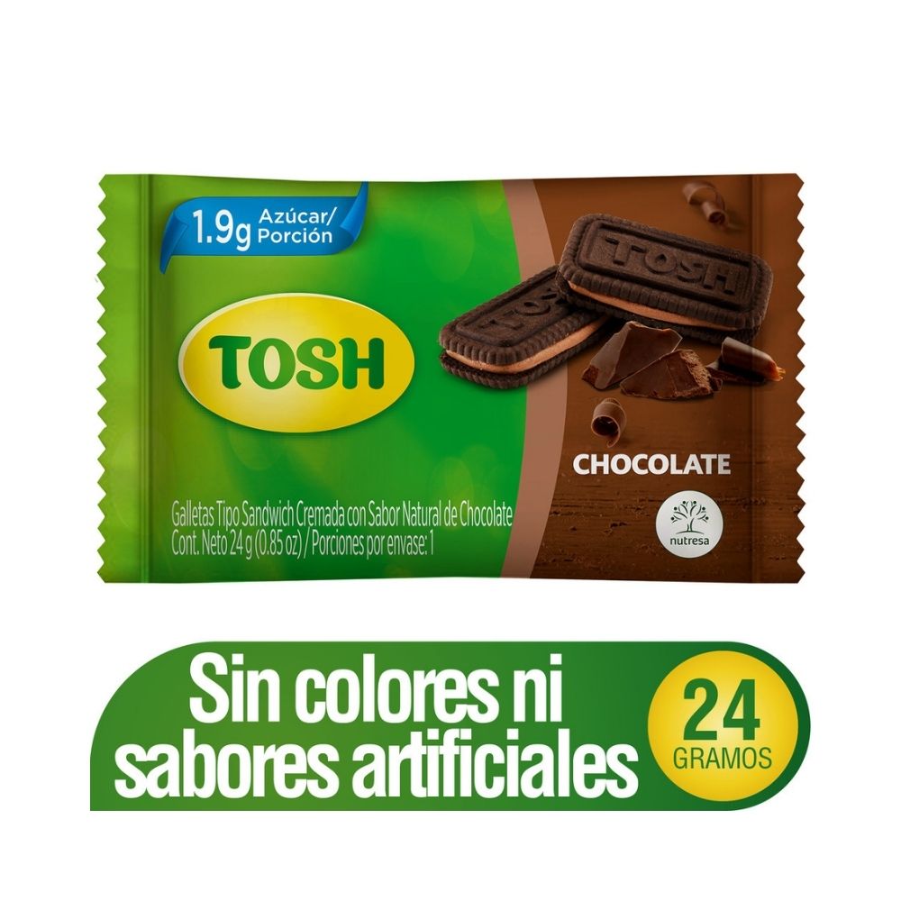 GALLETAS TOSH CHOCOLATE FRACCION 24 G