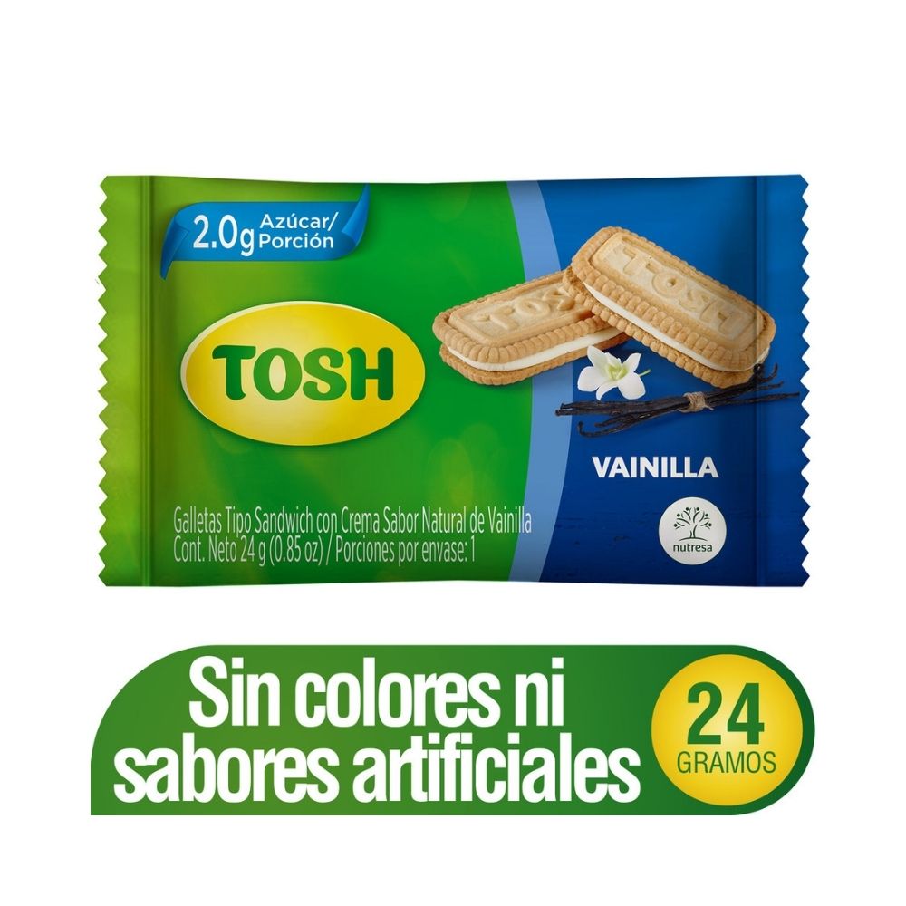 GALLETAS TOSH VAINILLA FRACCION 24 G