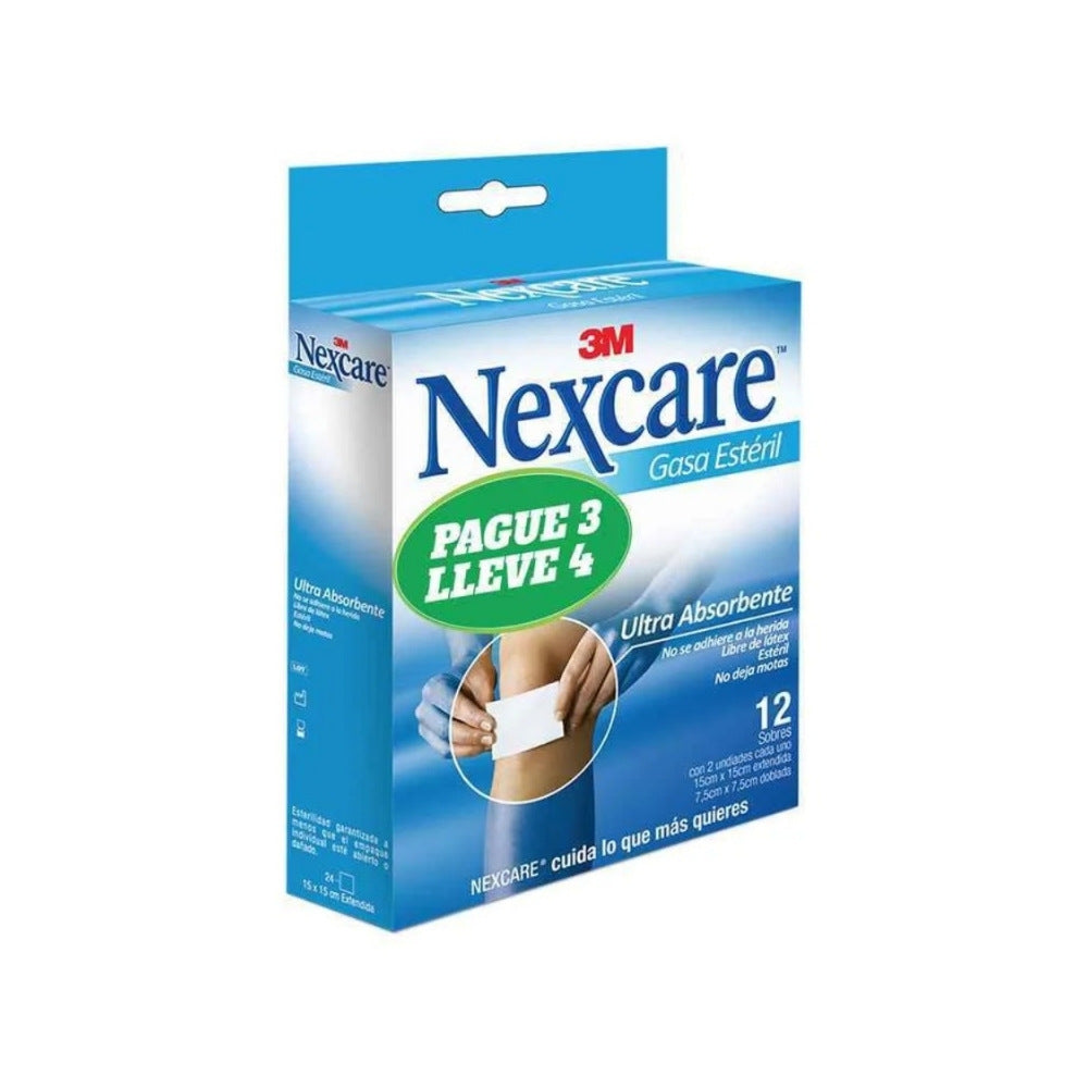 GASA ESTERIL 3M NEXCARE X24 UNDS CAJA PAGUE 3 LLEVE 4
