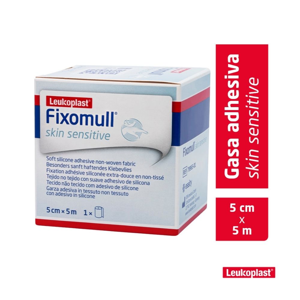 GASA LEUKOPLAST FIXOMULL 5CM X 5M SKIN SENSITIVE CAJA X 1 UND