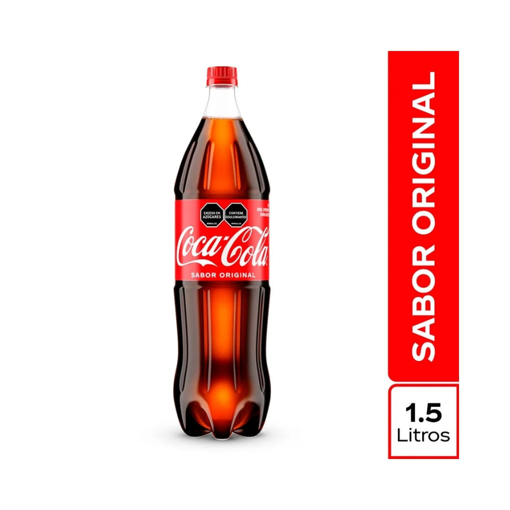 GASEOSA COCA-COLA SABOR ORIGINAL BOTELLA 1.5 LITROS