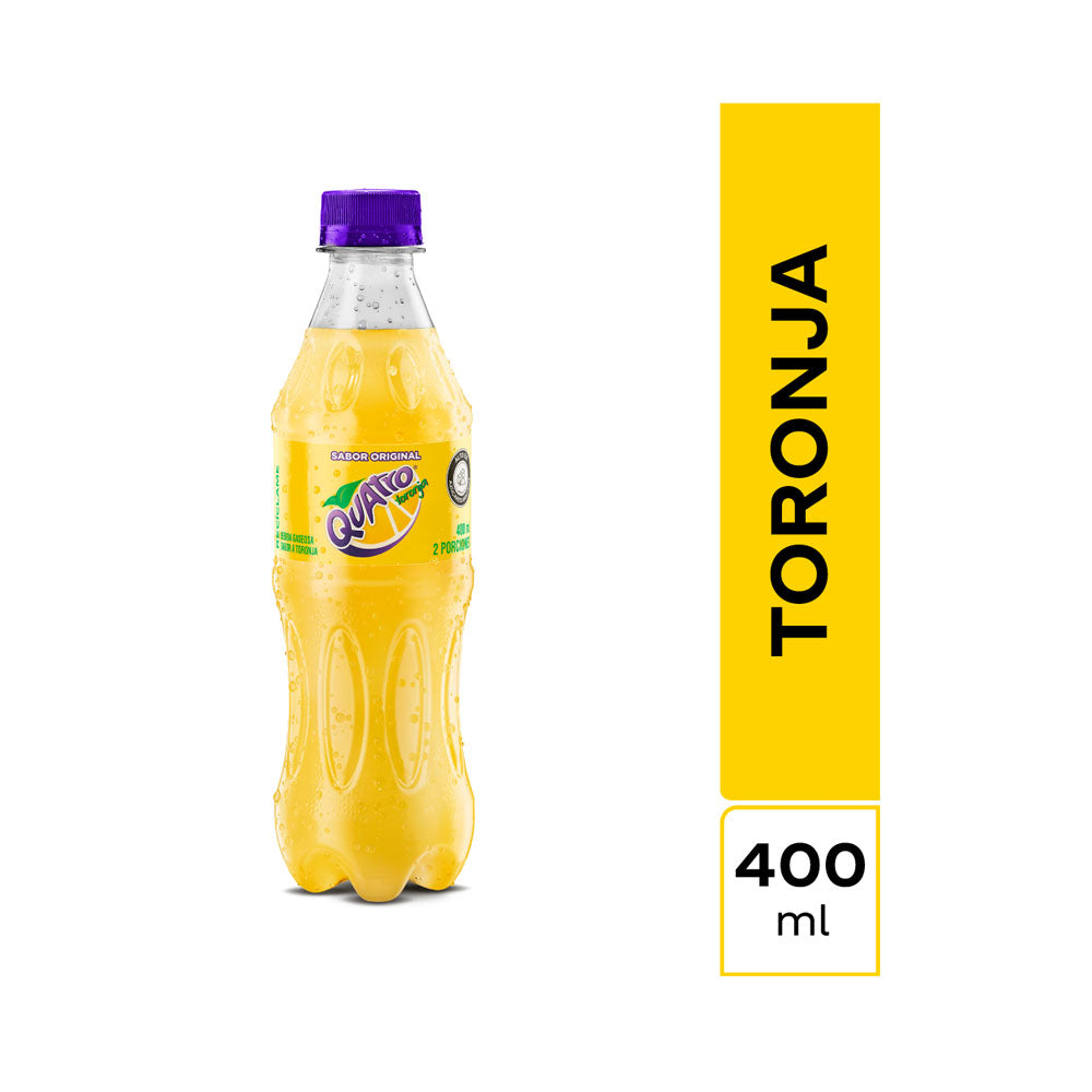 GASEOSA QUATRO SABOR ORIGINAL TORONJA BOTELLA 400 ML