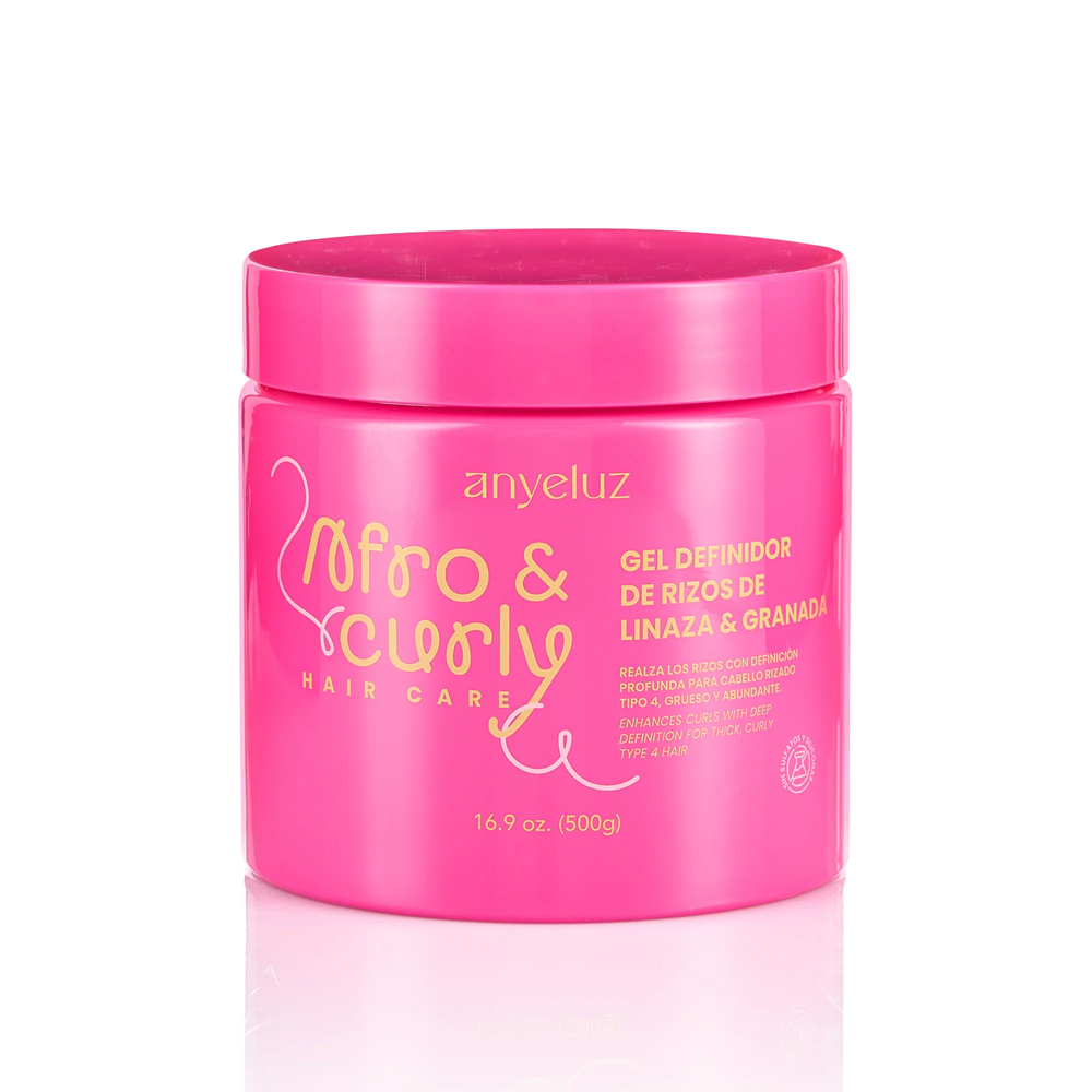 GEL DEFINIDOR DE RIZOS ANYELUZ LINAZA Y GRANADA POTE 500 G
