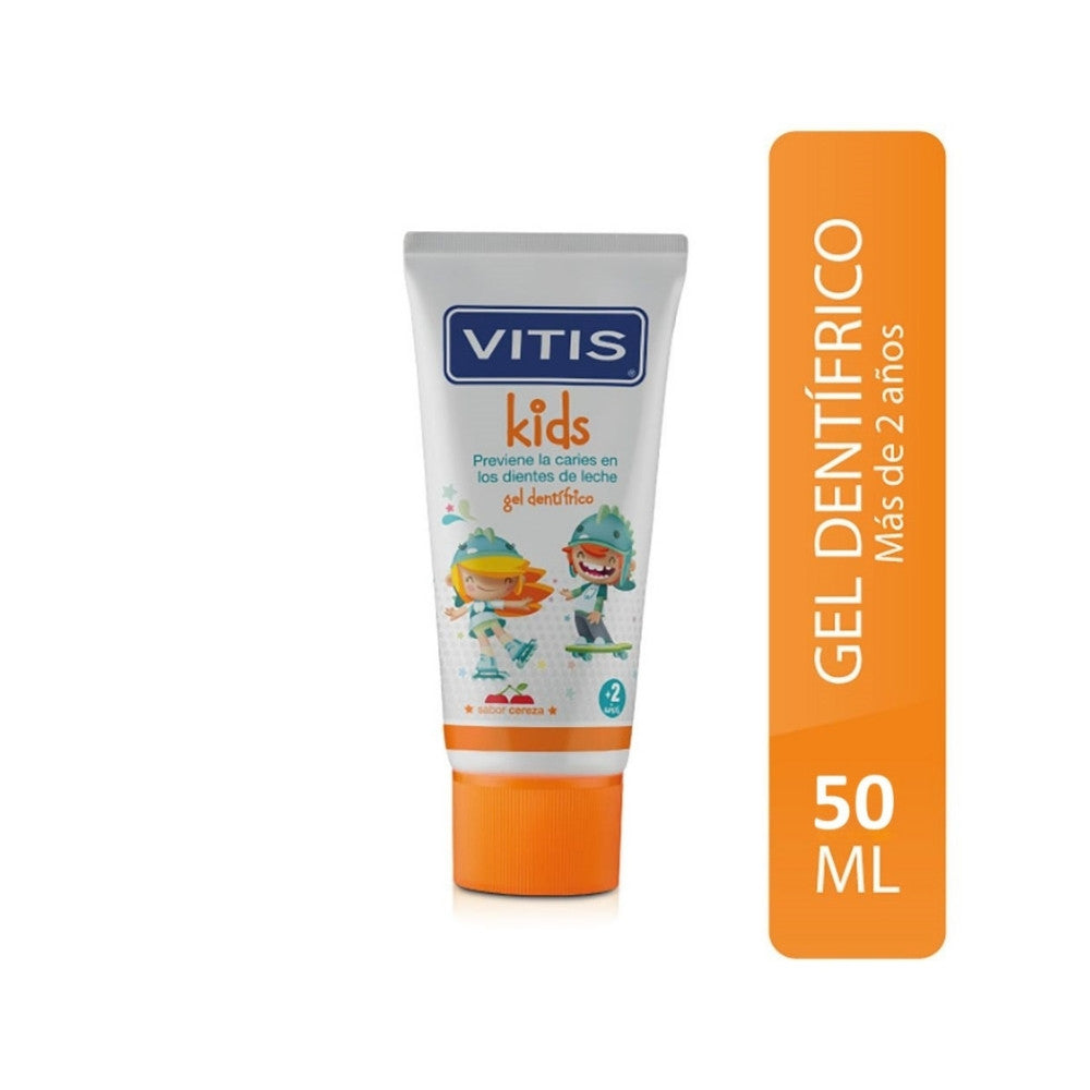 GEL DENTAL VITIS KIDS CEREZA CAJA 50 ML