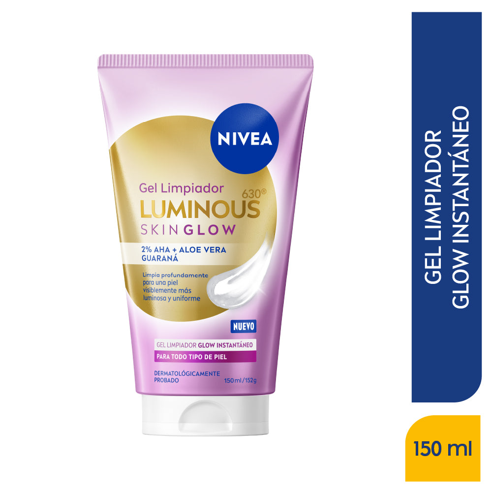 GEL LIMPIADOR NIVEA LUMINOUS SKIN GLOW TUBO 150 ML